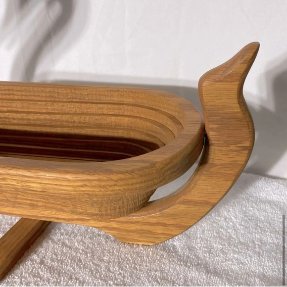 Vintage Handmade Collapsible Wood Duck  Basket Bowl - Picture 11 of 16
